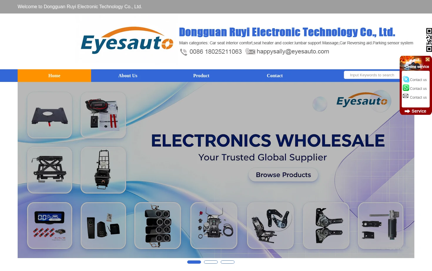 Dongguan Ruyi Electronic Technology Co., Ltd 页面快照